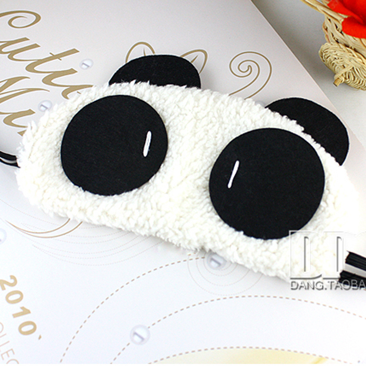 可爱珍珠棉 熊猫眼罩 睡觉眼罩