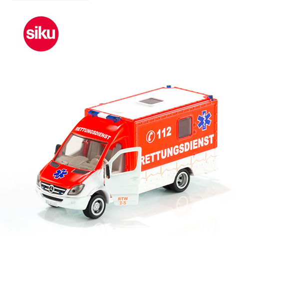 专柜正品德国 siku 仕高 合金车模型 救援车救护车 U2108儿童玩具