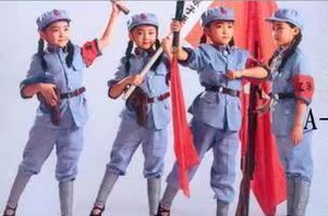 幼儿小红军服装儿童小红军表演服装红色娘子军服装小红军演出服装