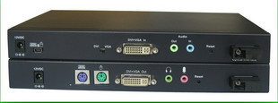 1VGA/DVI光端机 带键盘鼠标音视频光端机 单模单纤