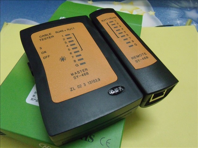 电脑网线测线器 网络线测线器 电话线测线器 （黑色 不带电池）