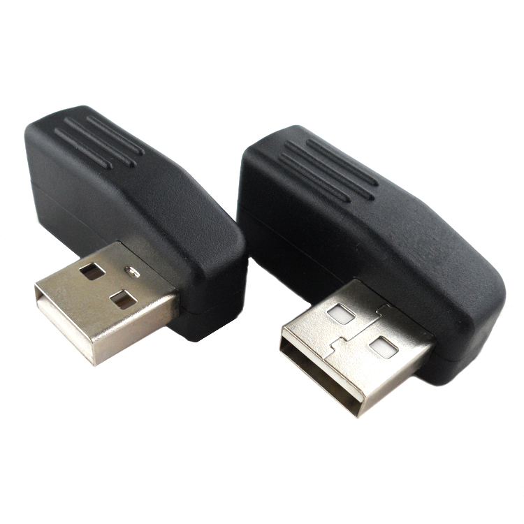 USB转接头 电脑笔记本 台试机 USB2.0公对母左右弯 携便转接器