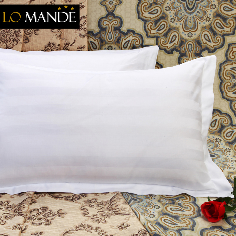 罗曼德宾馆酒店床上用品全棉40支三公分缎条枕头套单品单枕套