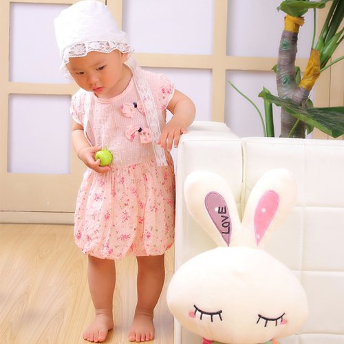 2015夏装新款韩版短袖儿童碎花棉布裙子小童童装女童连衣裙宝宝裙