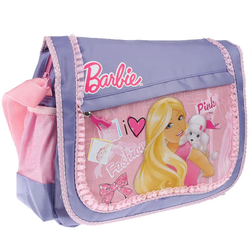 正品Barbie芭比公主可爱女童斜挎包单肩包女童包包卡通小学生书包