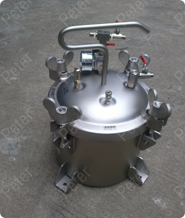 台产油漆涂料用SUS304不锈钢 10L无搅拌压力桶 压力灌 涂料桶