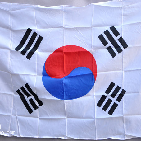韩国国旗 5号五号 世界各国国旗 旗帜定做 全弹加厚（包邮）