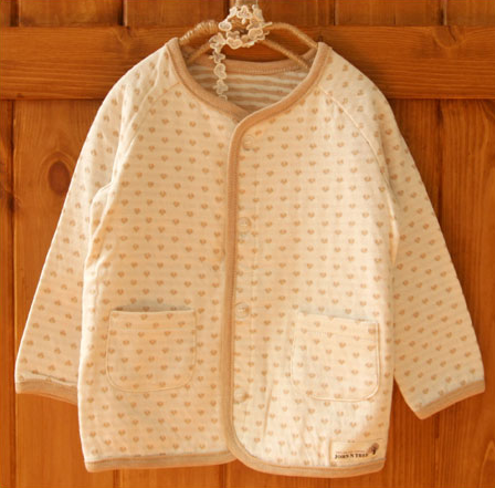 韩国代购JOHN N TREE婴儿薄外套 纯天然无染色有机棉婴儿睡袍现货