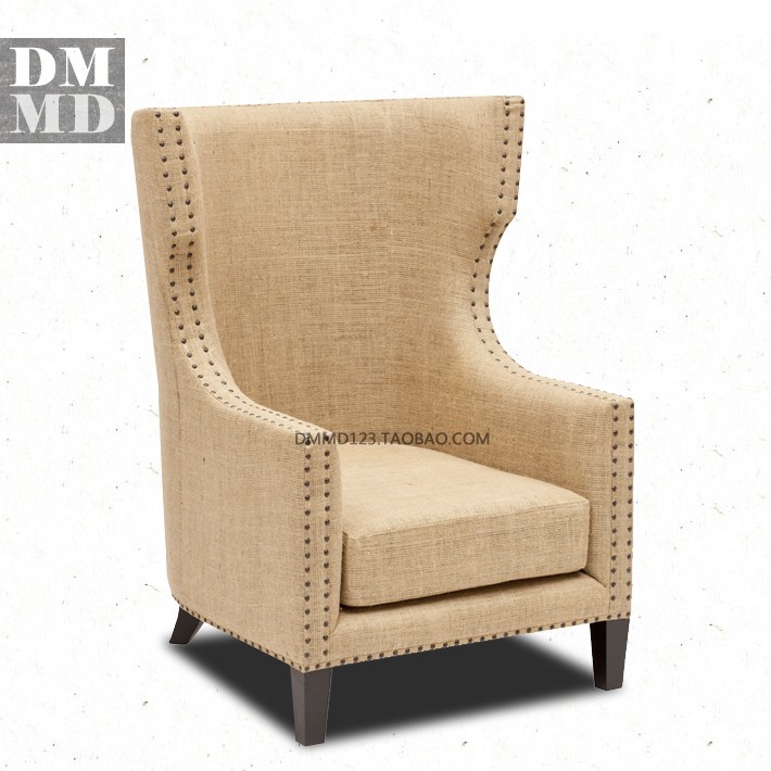 George北欧现代新古典欧式简约美式1人位布艺休闲单人沙发椅