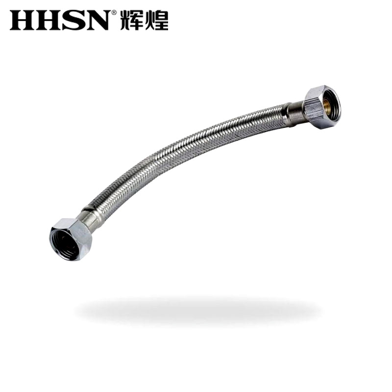 HHSN/辉煌水暖 不锈钢编织网双扣进水软管 长度人选 厨卫进水管