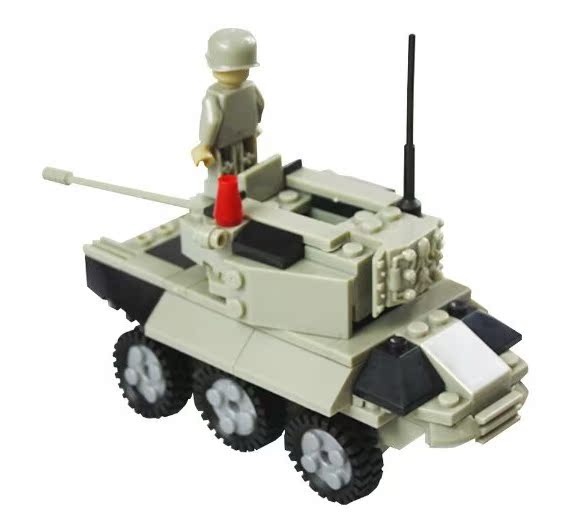 正品小白龙军事系列之军用坦克 乐高式益智拼装坦克模型积木18311
