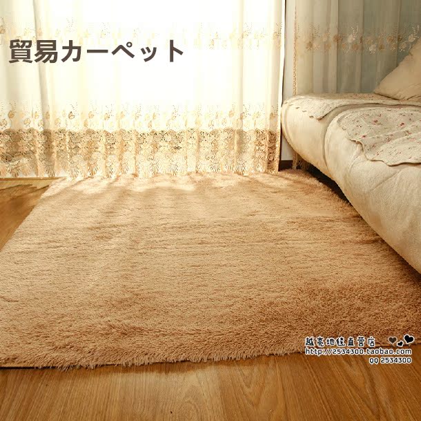 柔软天鹅绒加厚加密水机洗不掉毛卧室床前地垫飘窗地毯可定做防滑