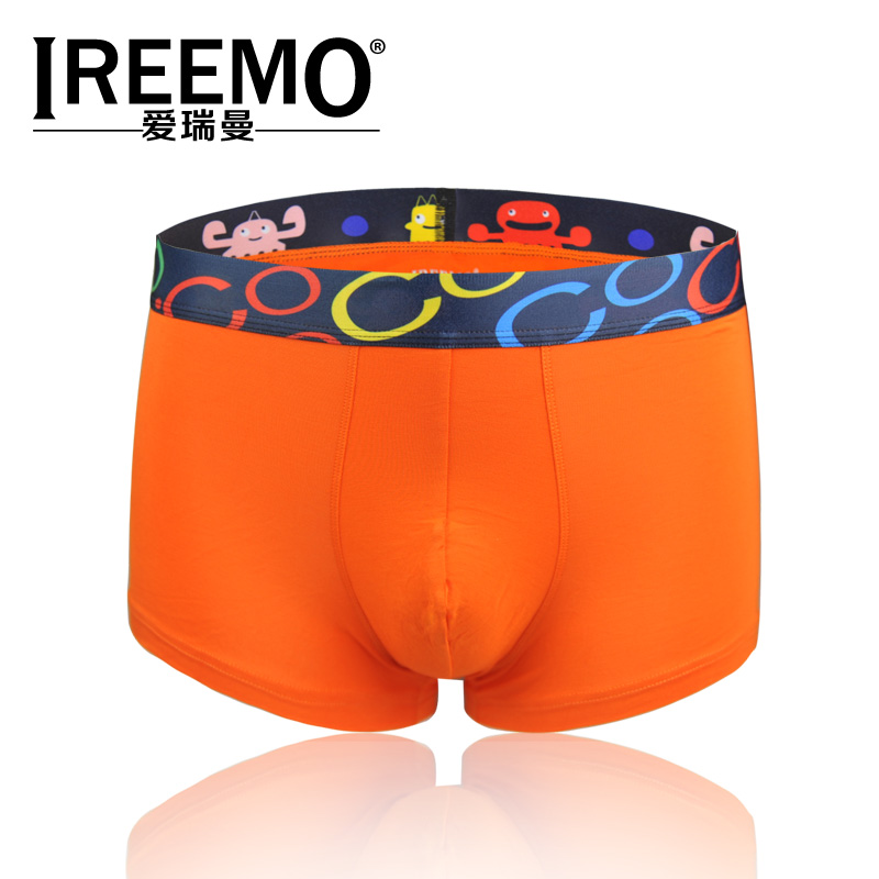 IREEMO/爱瑞曼2条装兰精VISCOSE糖果色男士平角内裤