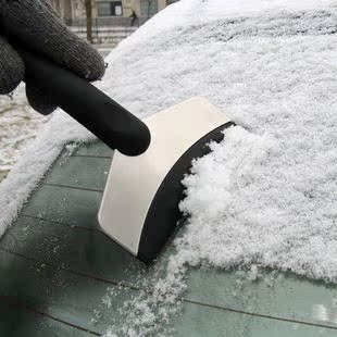 汽车高级不锈钢除雪铲 刮雪板 除冰除霜铲 冬季必备工具