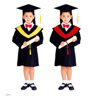 中小学生儿童服帽/幼儿园服/小/演出表演服 服装黄色衣服帽子学士