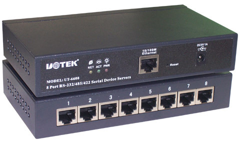 全新宇泰原厂正品 UT-6608 TCP/IP转八口RS232/485/422串口服务器