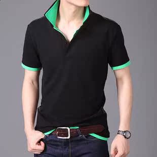 2013夏季新款 男士纯棉T桖 韩版男装修身短袖POLO衫加肥加大码