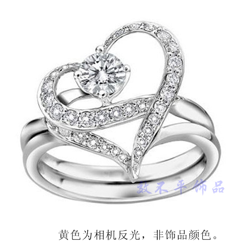 正品 S925银饰女士珠光宝气幸福指环戒指三种戴法 银饰品