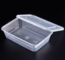 500ml 优质透明餐盒 50套含盖 一次性打包盒 一次性饭盒 快餐盒