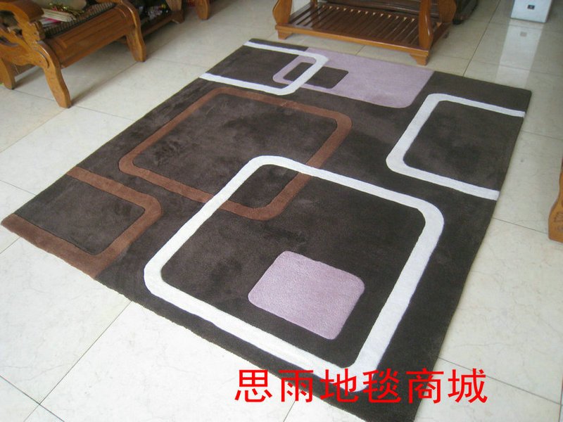 特价简约纯手工晴纶地毯客厅茶几地毯卧室床边方格咖啡办公毯