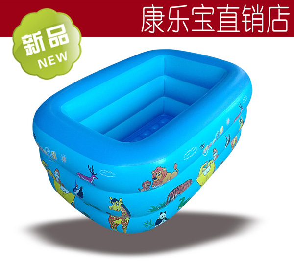 新款热卖充气儿童水池婴幼儿游泳池动物乐园游泳池小孩方形小水池