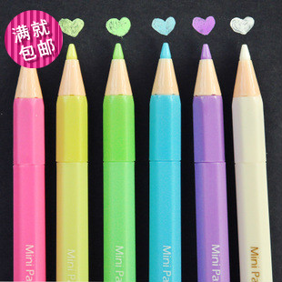 韩国款文具 清新可爱铅笔头造型中性笔水粉笔 创意彩色笔荧光笔