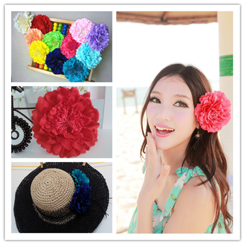 女夏季沙滩帽花朵户外大沿帽遮阳帽配饰 海边度假必备头花 头饰