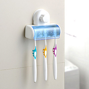创意礼品 带盖五位牙刷架 洗浴室必备