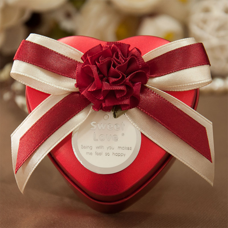 结婚喜糖盒子创意婚礼喜糖包装盒中国风婚庆红色喜糖盒马口铁盒