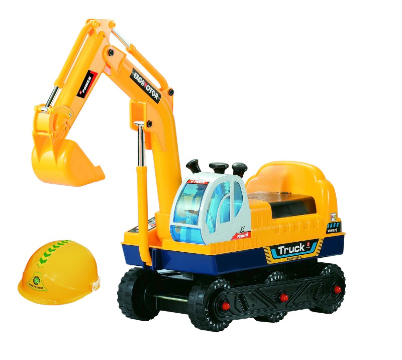 脚踏挖机超大型电动挖掘挖土机儿童滑行车可坐可骑工程车男童玩具