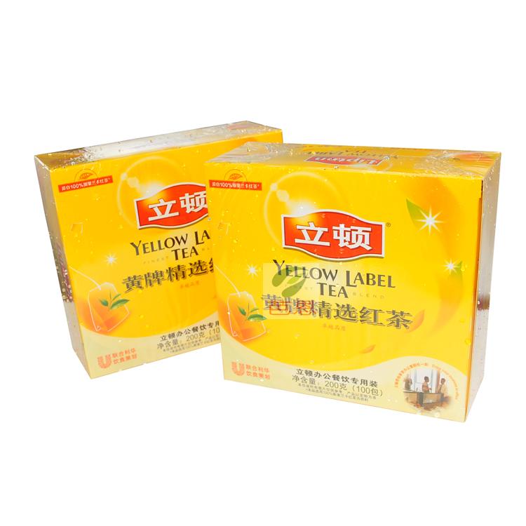 正品立顿/Lipton红茶包黄牌精选红茶100袋200g泡茶包养胃