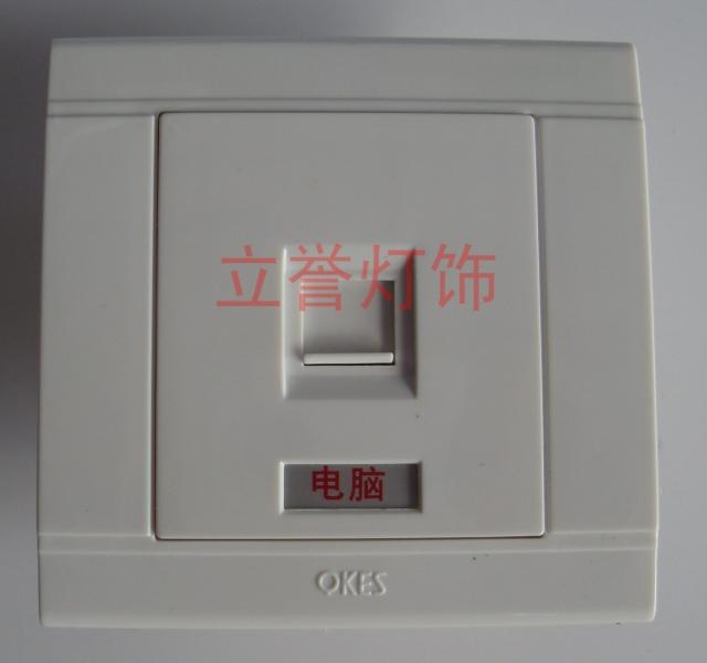 OKES 澳克士电工开关OK6系列 一位电脑插座 信息插座 工程批发价