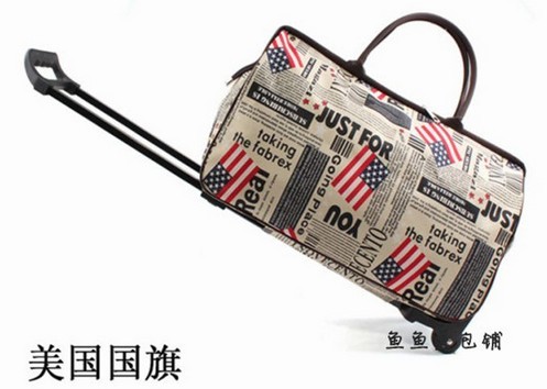 韩版旅行箱男女式行李包大容量拉杆包大容量旅游包袋运动箱包国旗