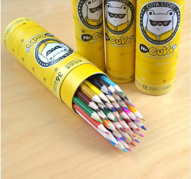 新款真彩酷丫丫CK系列12色18色24色36色彩铅彩色铅笔筒装彩色铅笔