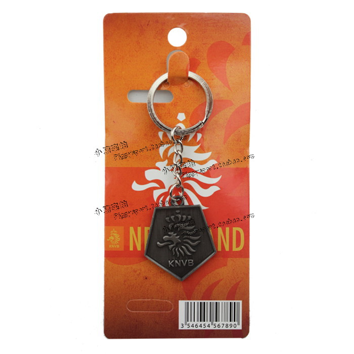 2014年巴西世界杯匙扣 荷兰足球钥匙扣 球迷纪念品 合金双面匙扣