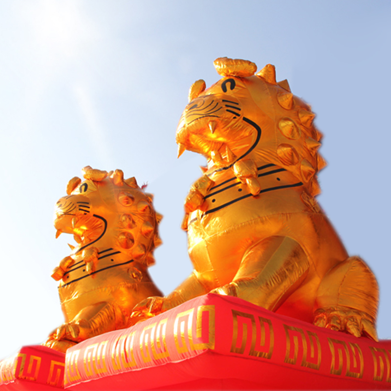 充气模 3米金狮子 结婚庆拱门 2.5米 4米6米金狮 开业庆典金狮
