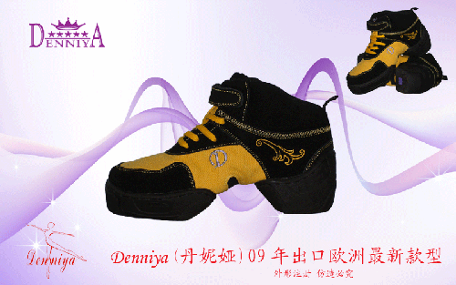 丹妮娅9365款增高休闲鞋/街舞广场舞蹈鞋/现代舞鞋/爵士舞鞋黄色