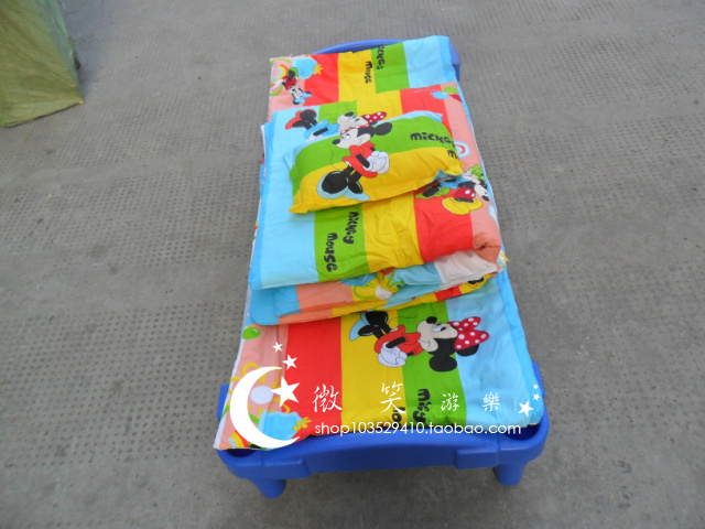 批发幼儿园被子三件套儿童三件套 正宗新疆棉花+被子+床垫+枕头