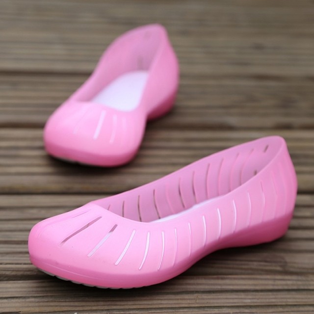 2014夏季女士纯色大码果冻鞋沙滩鞋塑料凉鞋包头水晶平跟洞洞鞋女