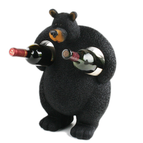 限时特价包邮美国大黑熊欧式酒架 个性创意红酒架子 时尚酒柜摆件