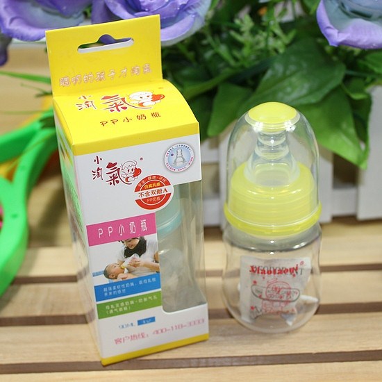 超值新款小淘气正品婴儿奶瓶可爱果汁口袋小标准口径PP  90ML