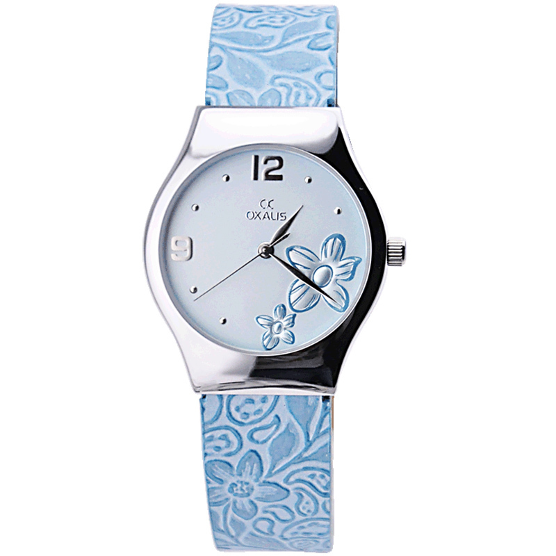 专柜新款手表女韩版正品石英表花之精灵女式手表真皮优雅女士腕表