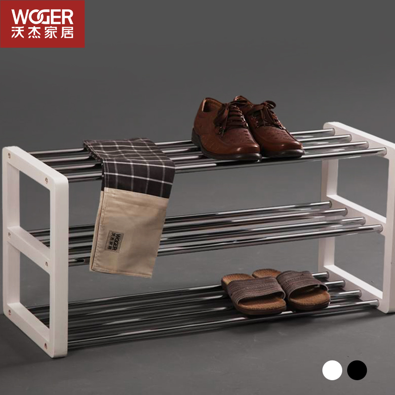 沃杰欧式简易多层鞋架 多层创意个性鞋架 防尘实木 特价包邮