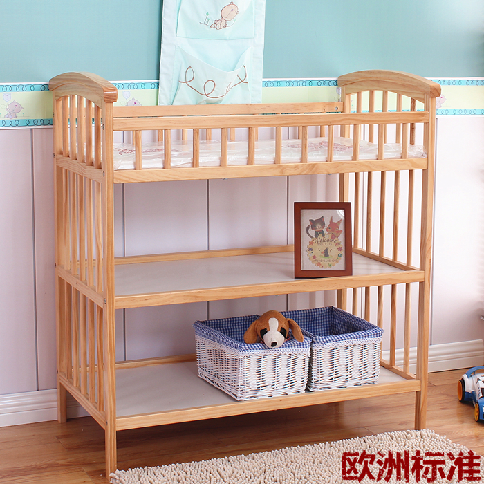 促销 出口欧美 奢华品质 婴儿床宝宝换衣架尿布台实木整理架 包邮