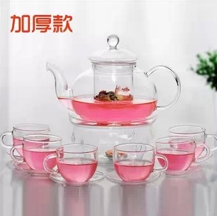 包邮加厚耐高温玻璃茶具整套组套装茶壶水壶功夫茶具过滤花茶壶