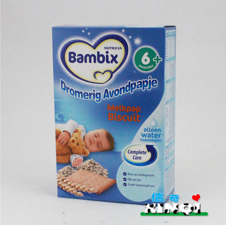 Bambix荷兰本土牛栏辅食米糊晚安助睡婴儿米粉6m+内含奶粉*378