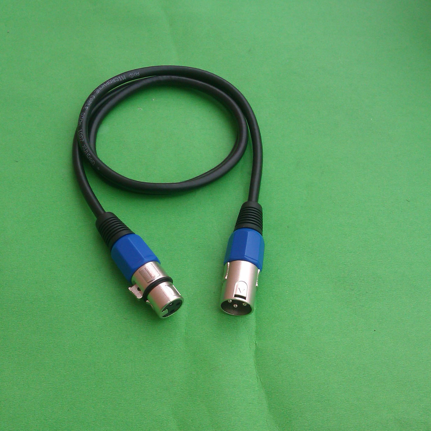 热销专业DIY蓝色XLR卡侬公转母三芯线 延长平衡 话筒效果器连接线