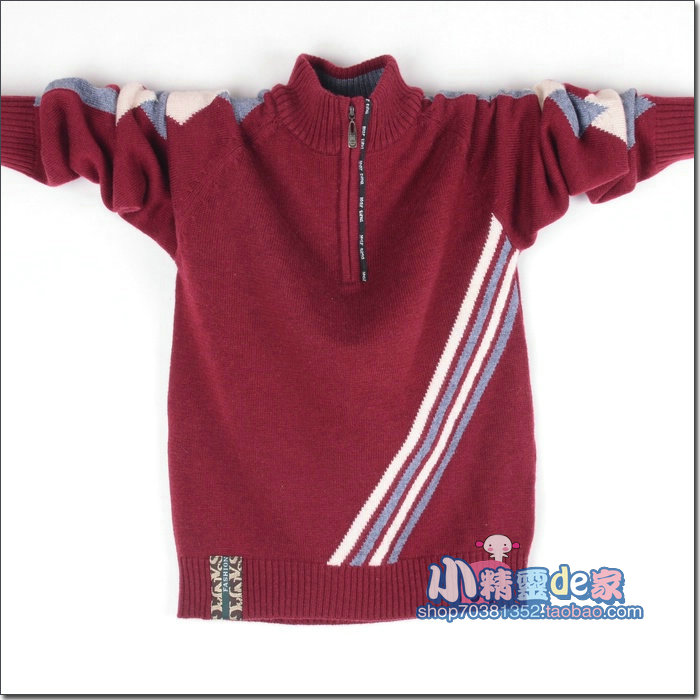 2015新款冬季童装男童羊绒衫儿童毛衣中大童羊毛衣韩版时尚针织衫