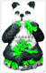 卡通熊猫音响公园仿真动物广播喇叭园林动物喇叭防水熊猫音箱