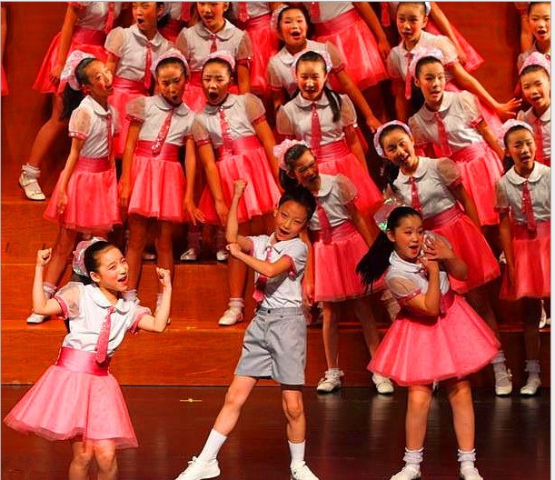 六一儿童合唱服 中小学生演出服女童表演服新款舞台服装朗诵服装
